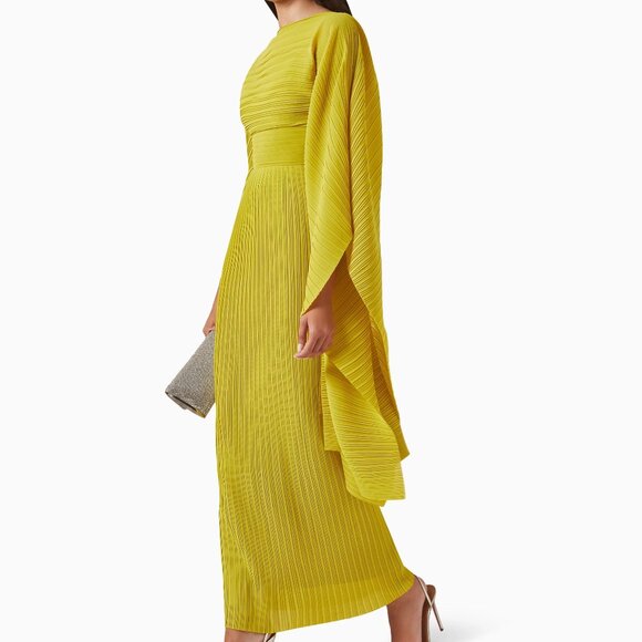Solace London Yellow Adami Maxi Dress, US 0 - Picture 5 of 6
